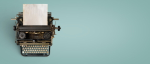 Vintage typewriter header.