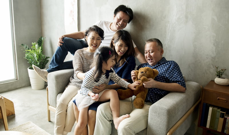 happy japanese family