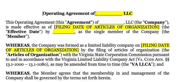operating agreement intro section sample - taken 2020-03-06 at 11.25.18 am