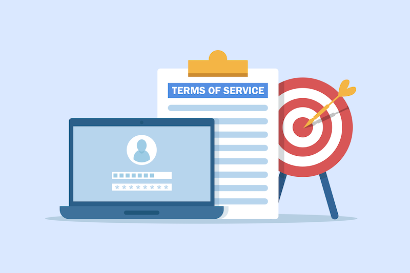terms of service graphic concept