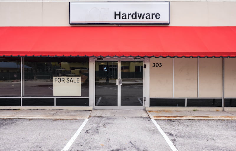 hardware store for sale - winding up example of a sale of assets.